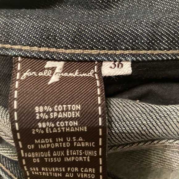 Men’s jeans 7 for all mankind standard fit 36x32 - Picture 5 of 9